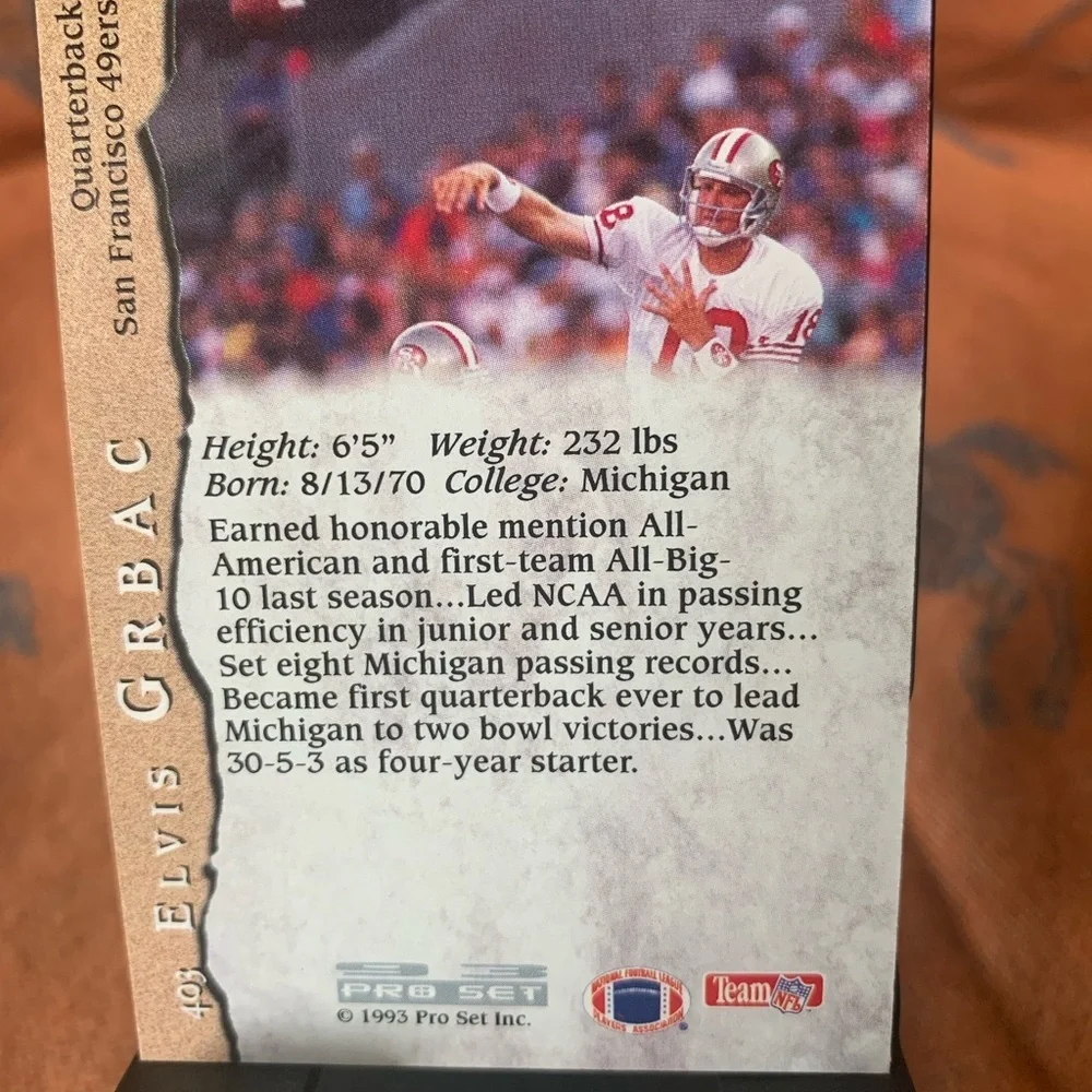 San Francisco 49ers Football Card